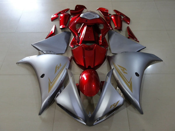 Yamaha YZF-R1 (2012-2014) Matte Silver, Gold & Red Fairings