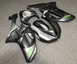 Matte Silver and Matte Black Skulls Fairing Kit for a 2007 & 2008 Kawasaki Ninja ZX-6R 636 motorcycle