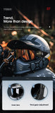 Matte Silver and Black Skull & Gear Beasley Open-Face Motorcycle Helmet is brought to you by KingsMotorcycleFairings.com
