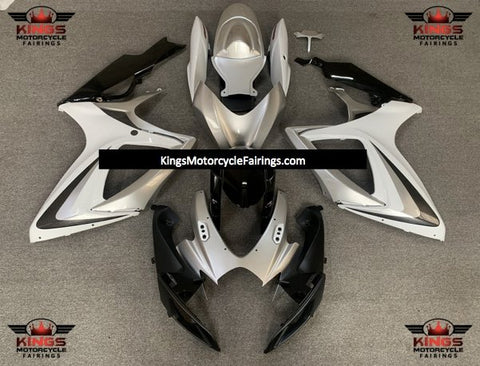 Suzuki GSXR750 (2006-2007) Matte Silver, Matte White & Matte Black Fairings