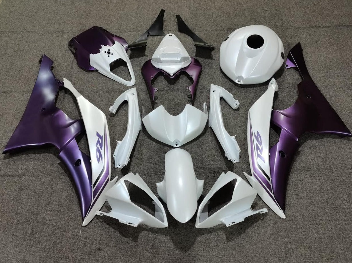 Yamaha YZF-R6 (2008-2016) Matte White & Matte Purple Fairings
