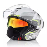 Matte White, Gray & Yellow RO5 Motorcycle Helmet at KingsMotorcycleFairings.com