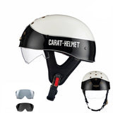 Matte White & Matte Black Carat Helmet at KingsMotorcycleFairings.com