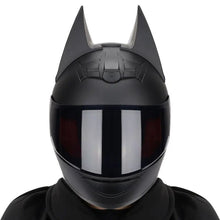 Matte Black Batman Motorcycle Helmet, Black Visor at KingsMotorcycleFairings.com