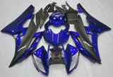 Yamaha YZF-R6 (2006-2007) Blue & Matte Black Fairings at KingsMotorcycleFairings.com