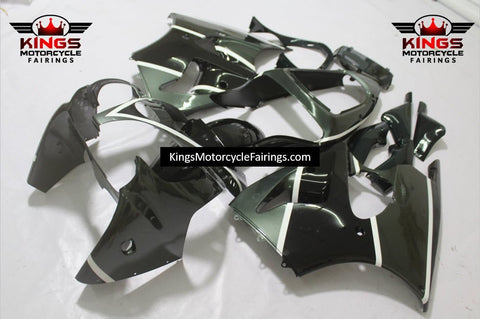 Fairing kit for a Kawasaki ZX6R 636 (2000-2002) Black, Silver & White
