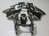 Black, Silver and White Fairing Kit for a 2000, 2001 & 2002 Kawasaki ZX-6R 636 motorcycle
