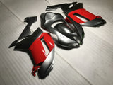 Silver and Red Fairing Kit for a 2007 & 2008 Kawasaki Ninja ZX-6R 636 motorcycle