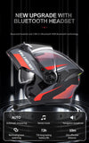 Matte Black, Red and Silver HNJ Modular Full-Face Motorcycle Helmet by KingsMotorcycleFairings.com