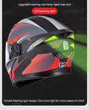 Matte Black, Red and Silver HNJ Modular Full-Face Motorcycle Helmet by KingsMotorcycleFairings.com