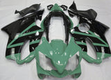 Moss Green and Black Fairing Kit for a 2004, 2005, 2006, 2007 Honda CBR600F4i motorcycle
