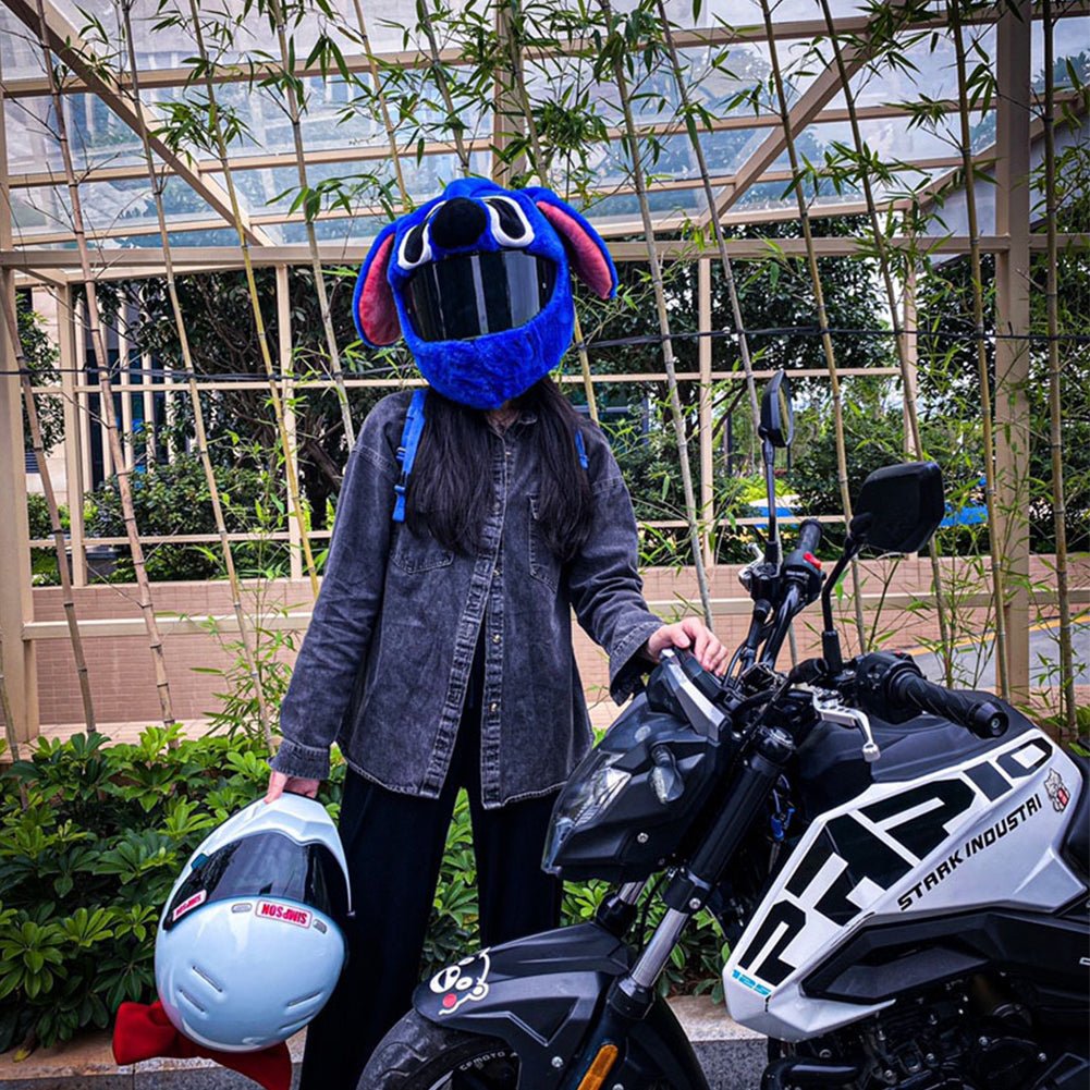 White Unicorn Cartoon Motorcycle Helmet Cover