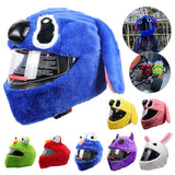 Blue Dog Cartoon Motorcycle Helmet Cover