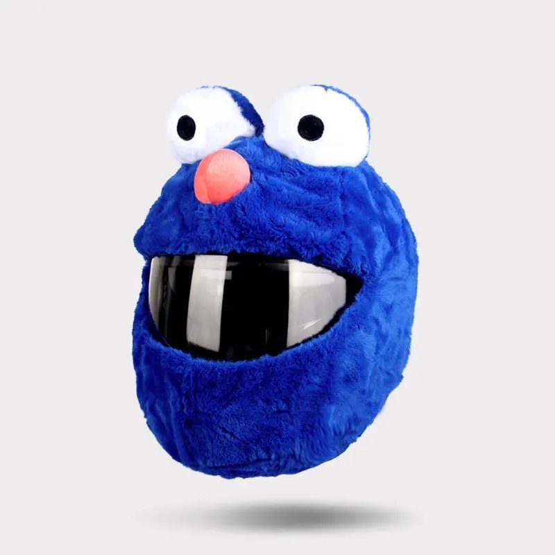 Blue Elmo Frog Cartoon Motorcycle Helmet Cover is brought to you by KingsMotorcycleFairings.com