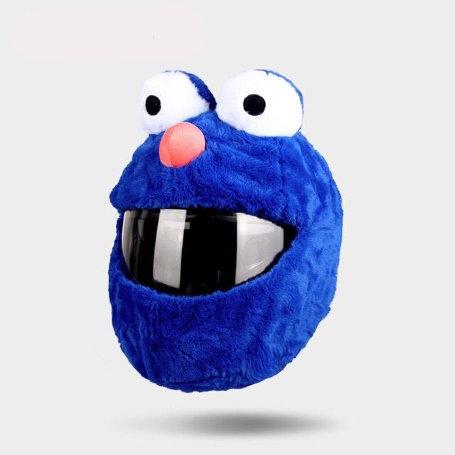 Blue Elmo Frog Cartoon Motorcycle Helmet Cover is brought to you by KingsMotorcycleFairings.com