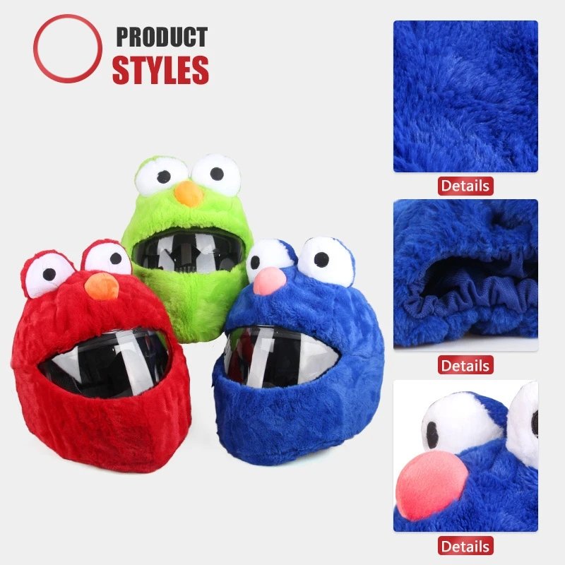 elmo motorcycle helmet cover Blue Frog Cartoon not really Motorcycle Helmet Cover Cute Cartoon