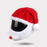 Red & White Christmas Santa Cartoon Motorcycle Helmet Cover is brought to you by KingsMotorcycleFairings.com