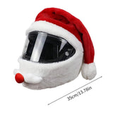 Red & White Christmas Santa Cartoon Motorcycle Helmet Cover is brought to you by KingsMotorcycleFairings.com
