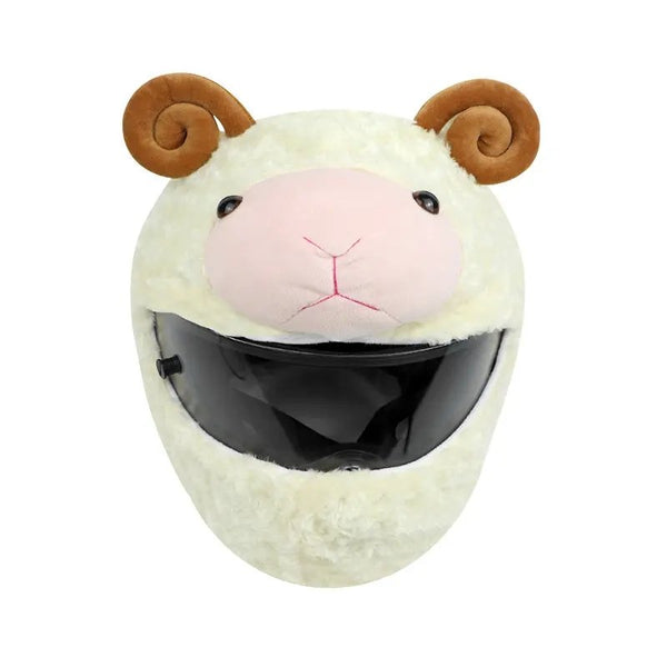White Sheep Cartoon Motorcycle Helmet Cover is brought to you by KingsMotorcycleFairings.com