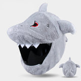 Gray Shark Cartoon Motorcycle Helmet Cover is brought to you by KingsMotorcycleFairings.com