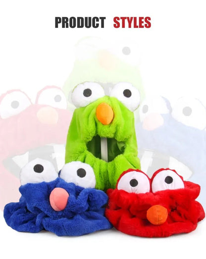 Blue, Red & Green Elmo Frog Cartoon Motorcycle Helmet Cover is brought to you by KingsMotorcycleFairings.com