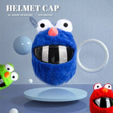 Blue, Red & Green Elmo Frog Cartoon Motorcycle Helmet Cover is brought to you by KingsMotorcycleFairings.com