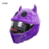 Purple Devil Cartoon Motorcycle Helmet Cover is brought to you by KingsMotorcycleFairings.com