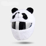 White & Black Panda Cartoon Motorcycle Helmet Cover is brought to you by KingsMotorcycleFairings.com