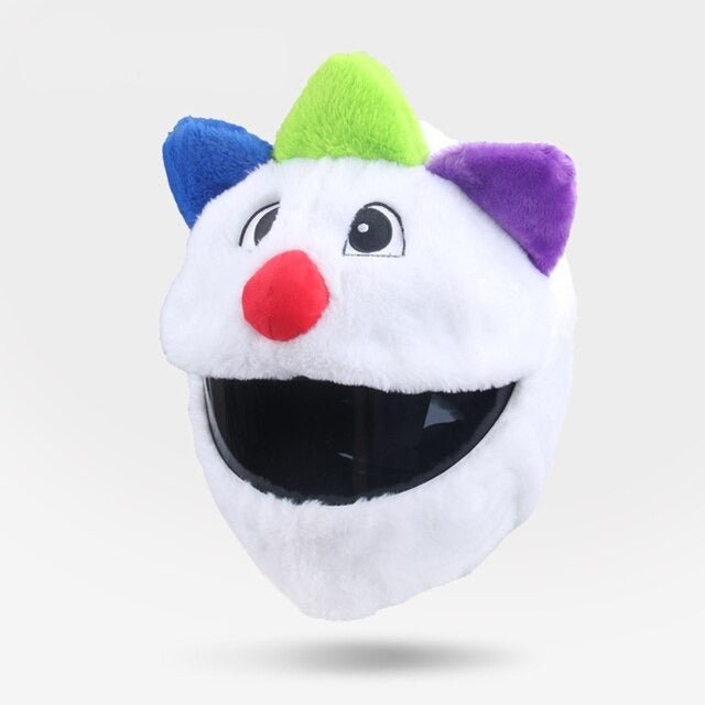 White Clown Cartoon Motorcycle Helmet Cover is brought to you by KingsMotorcycleFairings.com