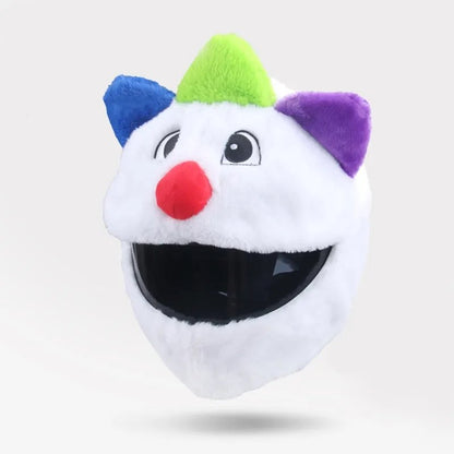 White Clown Cartoon Motorcycle Helmet Cover