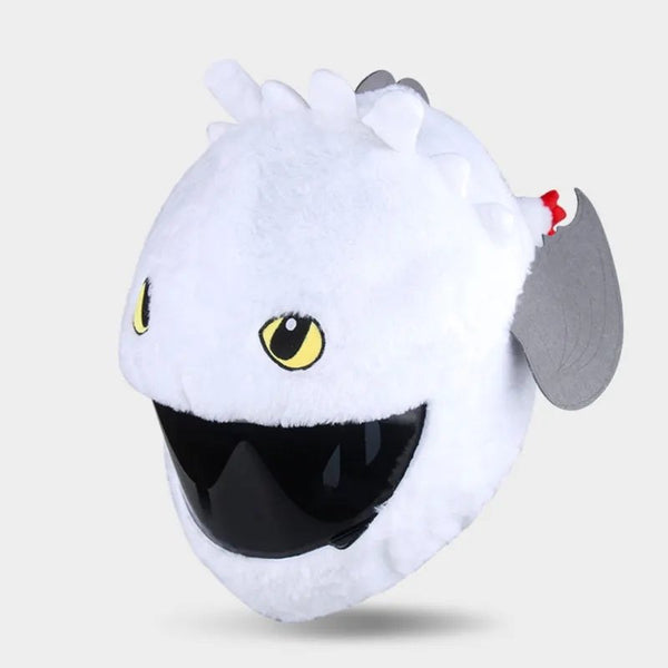 White Dragon Cartoon Motorcycle Helmet Cover is brought to you by KingsMotorcycleFairings.com
