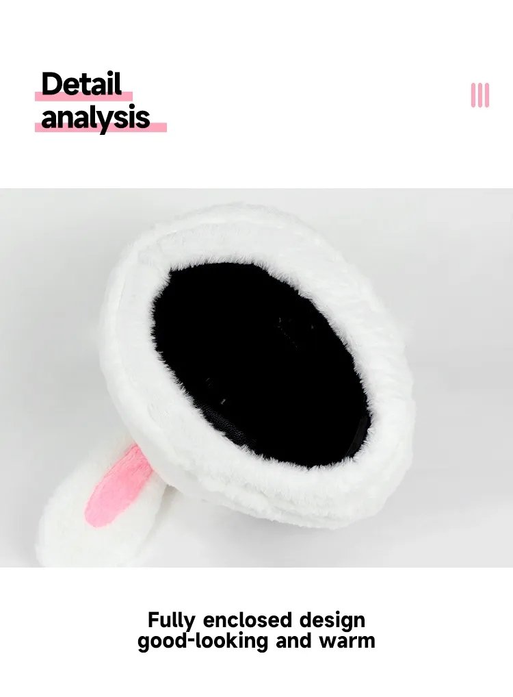 White & Pink Rabbit Cartoon Motorcycle Helmet Cover is brought to you by KingsMotorcycleFairings.com
