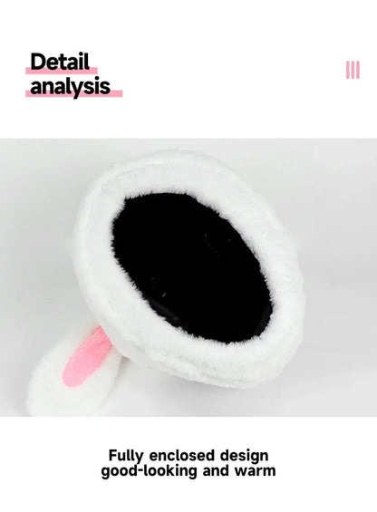 White & Pink Rabbit Cartoon Motorcycle Helmet Cover is brought to you by KingsMotorcycleFairings.com