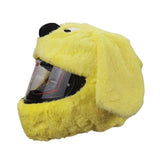 Yellow and Black Dog Cartoon Motorcycle Helmet Cover is brought to you by KingsMotorcycleFairings.com