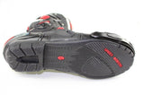 Motorcycle Boots in Black, Red & White Leather at KingsMotorcycleFairings.com