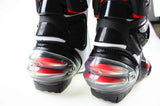 Speed Motorcycle Boots in White, Black & Red Leather at KingsMotorcycleFairings.com