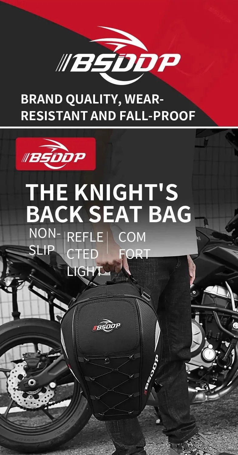 Motorcycle Helmet Backpack & Waterproof Backseat Travel Bag - KingsMotorcycleFairings.com