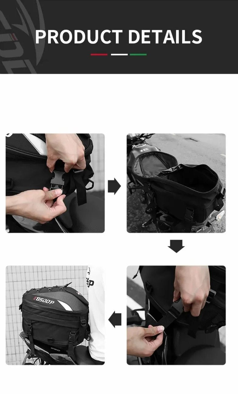 Motorcycle Helmet Backpack & Waterproof Backseat Travel Bag - KingsMotorcycleFairings.com