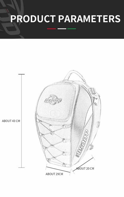 Motorcycle Helmet Backpack & Waterproof Backseat Travel Bag - KingsMotorcycleFairings.com