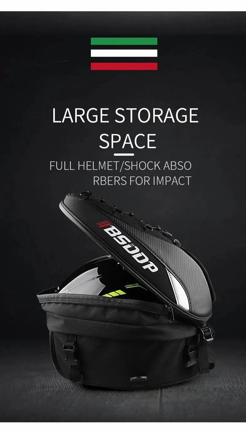 Motorcycle Helmet Backpack & Waterproof Backseat Travel Bag - KingsMotorcycleFairings.com