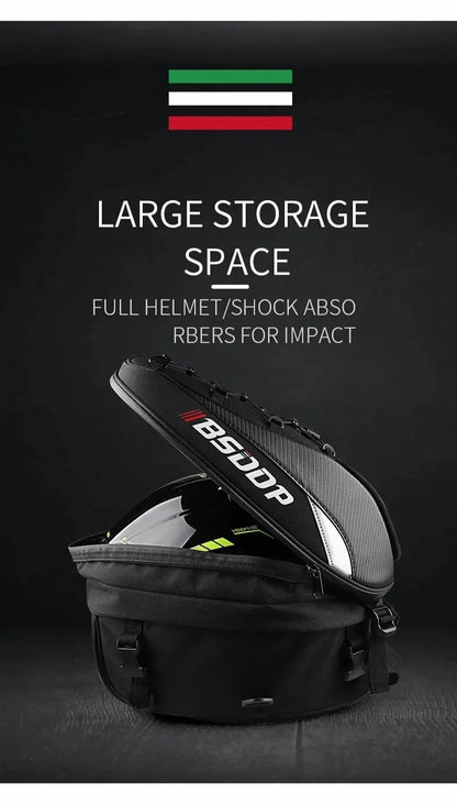 Motorcycle Helmet Backpack & Waterproof Backseat Travel Bag - KingsMotorcycleFairings.com