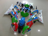 Green, Blue, Red and White Dunlop Fairing Kit for a 2008, 2009, 2010, 2011, 2012, 2013, 2014, 2015 & 2016 Yamaha YZF-R6 motorcycle