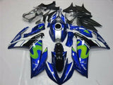Blue, Green, White and Black Movistar Fairing Kit for a Yamaha YZF-R3 2015, 2016, 2017 & 2018 motorcycle