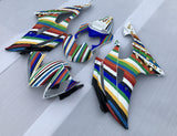 Rainbow Stripe Fairing Kit for a 2008, 2009, 2010, 2011, 2012, 2013, 2014, 2015 & 2016 Yamaha YZF-R6 motorcycle