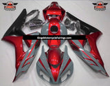 Nardo Gray, Red and Matte Black Fairing Kit for a 2006 & 2007 Honda CBR1000RR motorcycle