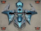 Nardo Grey and Light Blue Fairing Kit for a 2006 & 2007 Honda CBR1000RR motorcycle