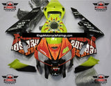 Orange, Neon Yellow and Black Rossi Fairing Kit for a 2005 and 2006 Honda CBR600RR motorcycle