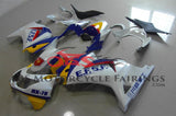 White, Blue and Yellow E.F.S.F. Fairing Kit for a 2008, 2009, 2010, 2011, 2012, & 2013 Kawasaki Ninja 250R motorcycle