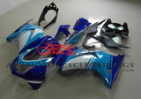 Dark Blue, Light Blue and White Fairing Kit for a 2008, 2009, 2010, 2011, 2012, & 2013 Kawasaki Ninja 250R motorcycle