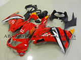 Kawasaki Ninja 250R (2008-2013) Red, White, Black & Orange EVA Fairings